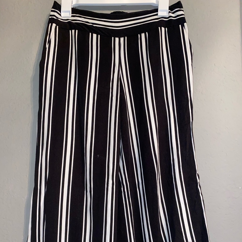 Black & White Wide Leg Pants